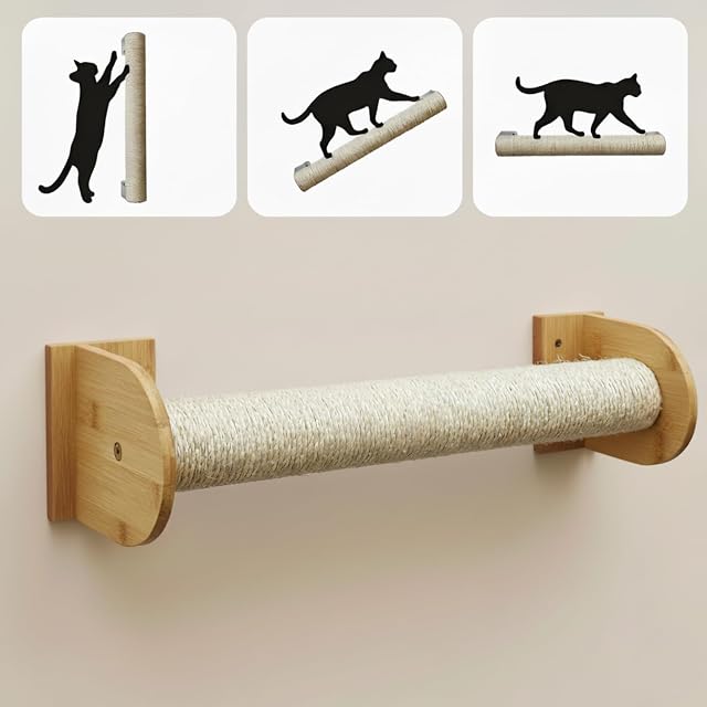 Foto 4 de 8 de eyepower 66 cm Rascador de Pared para Gatos Luna - Uso Vertical u Horizontal