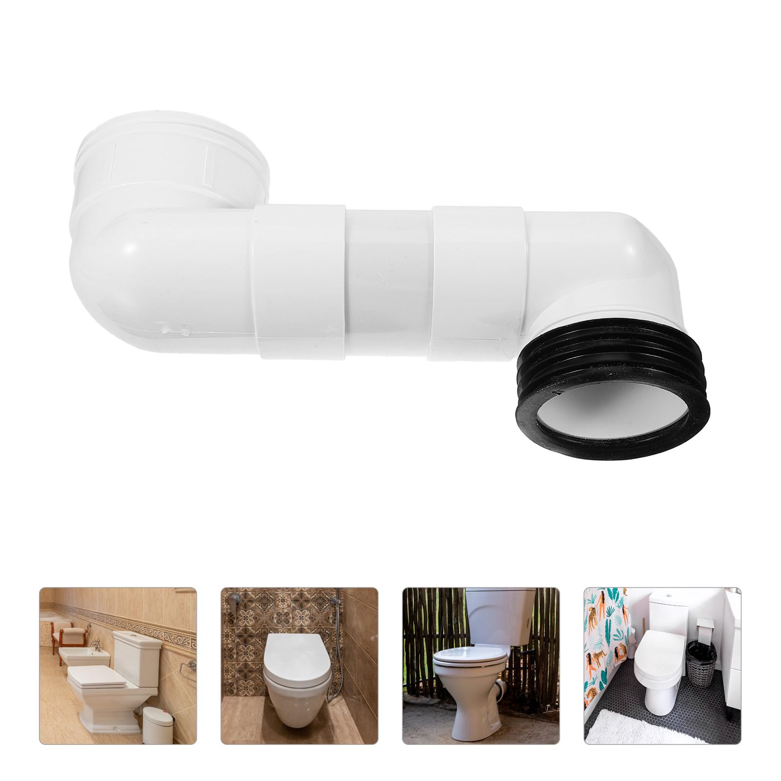Rialzo Wc Spostatore Scarico in Pvc Resistente All'usura Installazione Facile, Adatto per Uso Commerciale e Residenziale, Massimo Spostamento 10cm