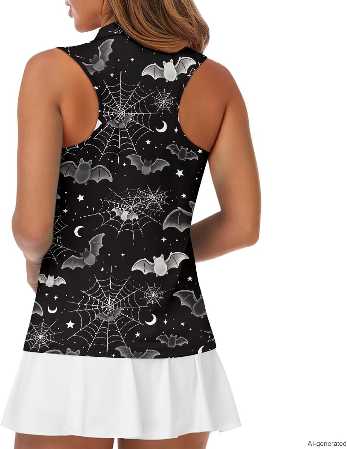 Womens Sleeveless Golf Shirts Zip Up V Neck Workout Tank Tops Quick Dry Lightweight Athletic Tops