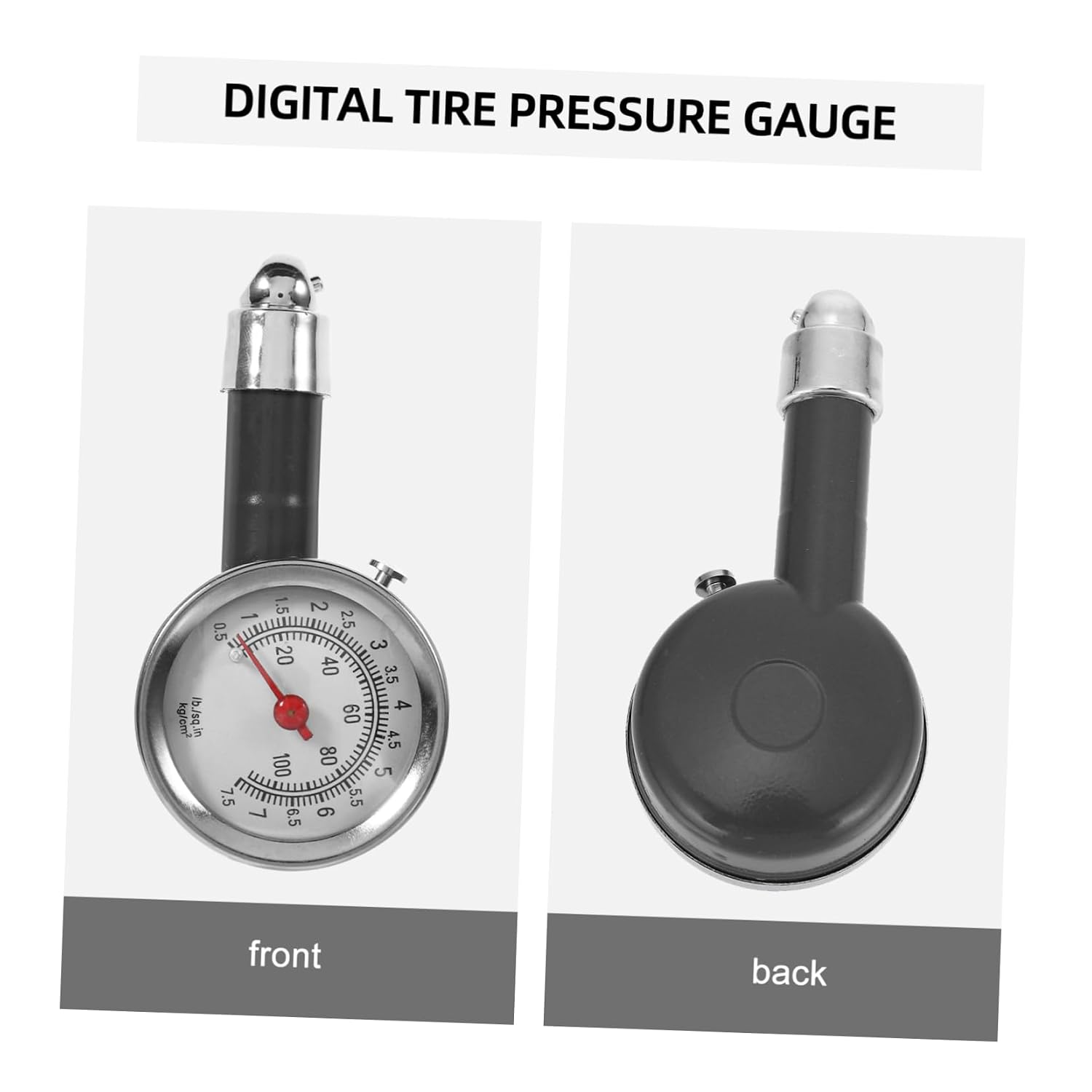 Cabilock High Precision Tire Pressure Gauge with Straight Dial Design for Motorcycle and Truck Accurate Tire Pressure Tester in Portable Plastic to Use for Safe Driving