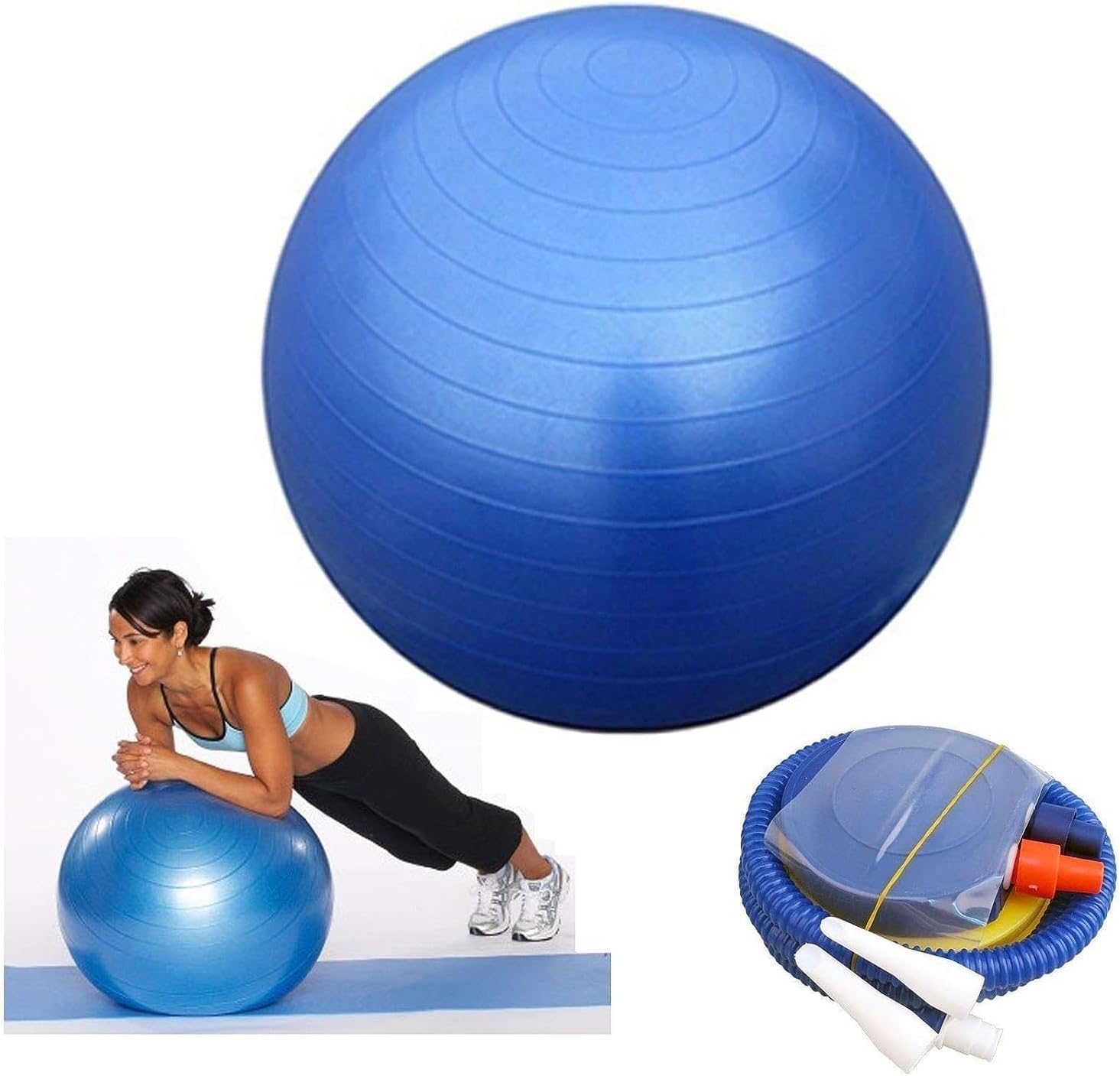 JOSSYFY® Gym Ball for Exercise Anti Burst Exercise Ball with Foot Pump for Workout Yoga Boll for Women and Men Swiss Ball for Balance Stability Training, Birthing Boll for Pregnancy, Fitness-image-27