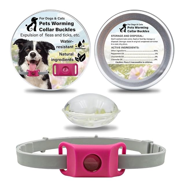 Collar Repelente de Insectos, Repelente de Pulgas para Perros, Collares Anticarrapatas Perros