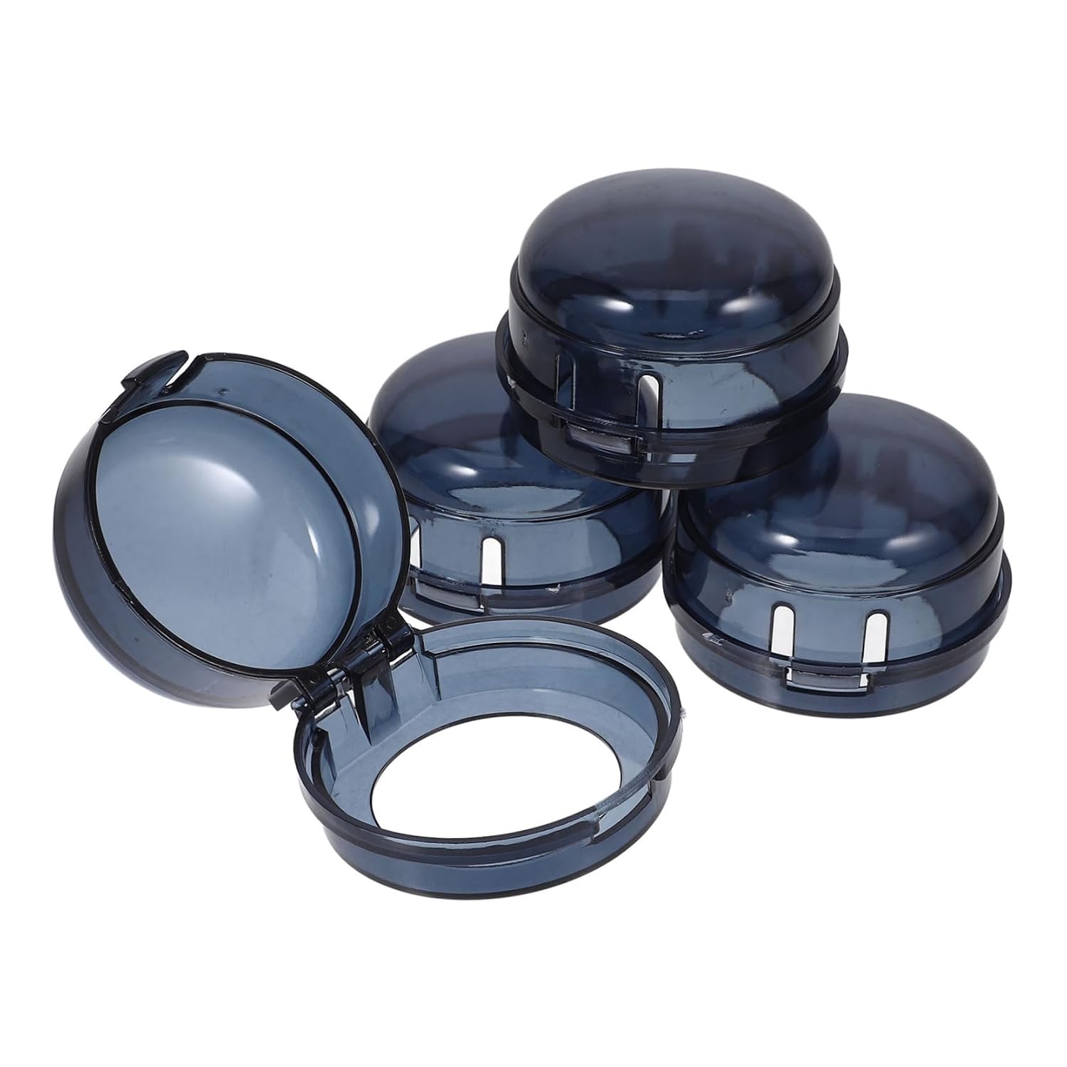 4pcs Gas Stove Knob Protective Covers Childproof Switch Safety Covers Heat-Resistant Design for Kitchen Use Easy Installation and Cleaning Black Color