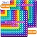 Multiplication 12x12, Addition 1-12, Math Fidget Popper, Learn Multiplication, Addition with Pop Fidget Toy, Learning Tools for Students and Children, Bubble Sensory Rainbow (Rainbow-Purple)