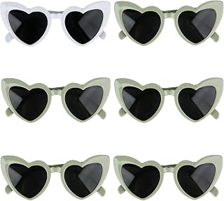 8 Pairs Bachelorette Party Heart Shaped Sunglasses Party Decorations Bridesmaid Proposal Gifts for Women girls