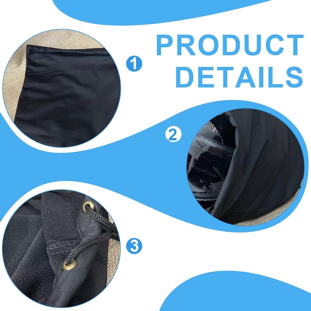 2 Borse Portacasco Per Moto E Bici - Impermeabili, 44x48 Cm, Con Coulisse Regolabile - Foto 7