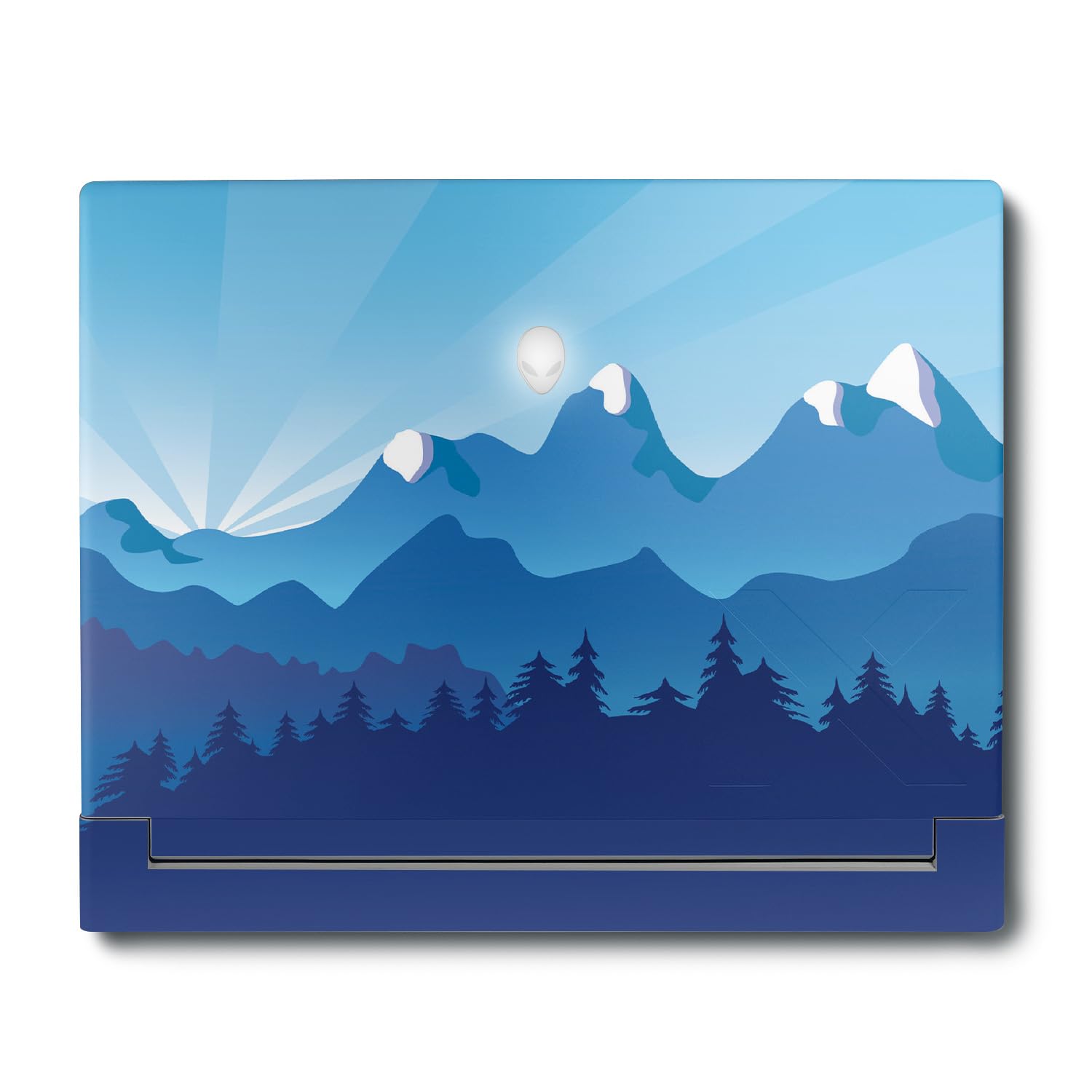 MightySkins Skin Compatible with Alienware X16 R1 (2023) Full Wrap Kit - Blue Mountains | Protective, Durable, and Unique Vinyl Decal wrap Cover | Easy to Apply &amp; Change Styles | Made in The USA