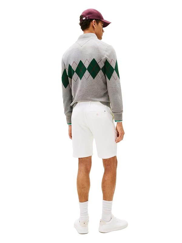Tommy Hilfiger Mens Stretch Chino Casual Shorts, White, 35 US by Tommy Hilfiger - Used condition - Image 4