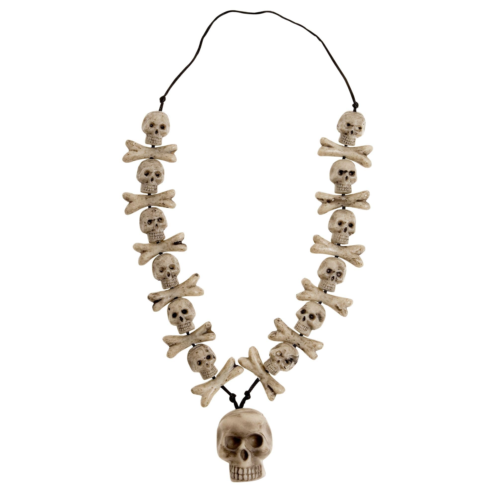 Skulls & Cross Bones Necklaces Halloween Jewellery for Fancy Dress Costumes Accessories Accessory