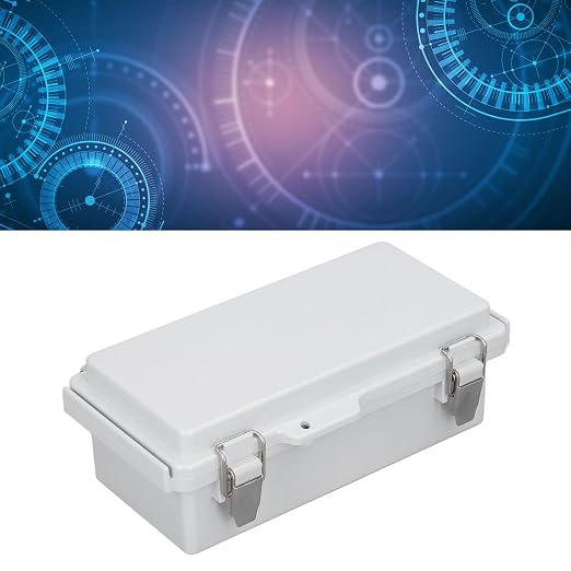 Caja de conexiones eléctrica ABS y acero inoxidable IP67 para exteriores, con tapa abatible y soportes de montaje, para jardín, patio e instalaciones industriales miniatura 8