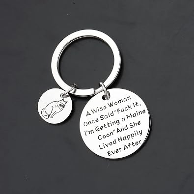 TGBJE Maine Coon Cat Gift Maine Coon Lover Gift Maine Coon Cat Mom Keychain Gift for Woman Cat Pet Lover Gift