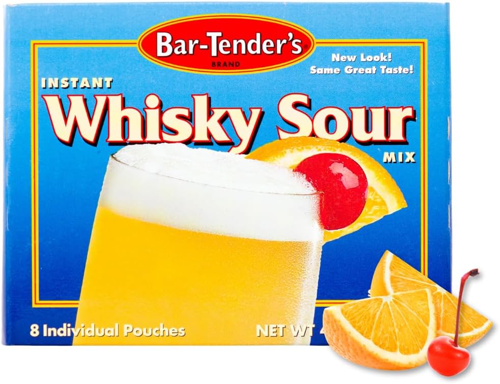 Bar-Tender's Instant Cocktail Drink Mix, Whiskey Sour, 8 Count (Pack of 3)