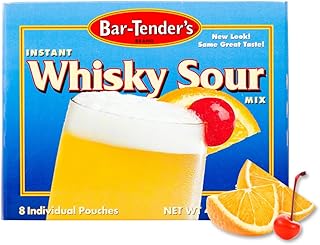 Bar-Tenders Instant Whiskey Sour Cocktail Mix, Net Wt. 4.7 oz. (8 pouches)