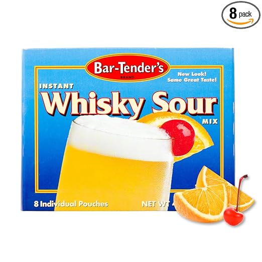 Bar-Tenders Instant Whiskey Sour Cocktail Mix, Net Wt. 4.7 oz. (8 pouches)