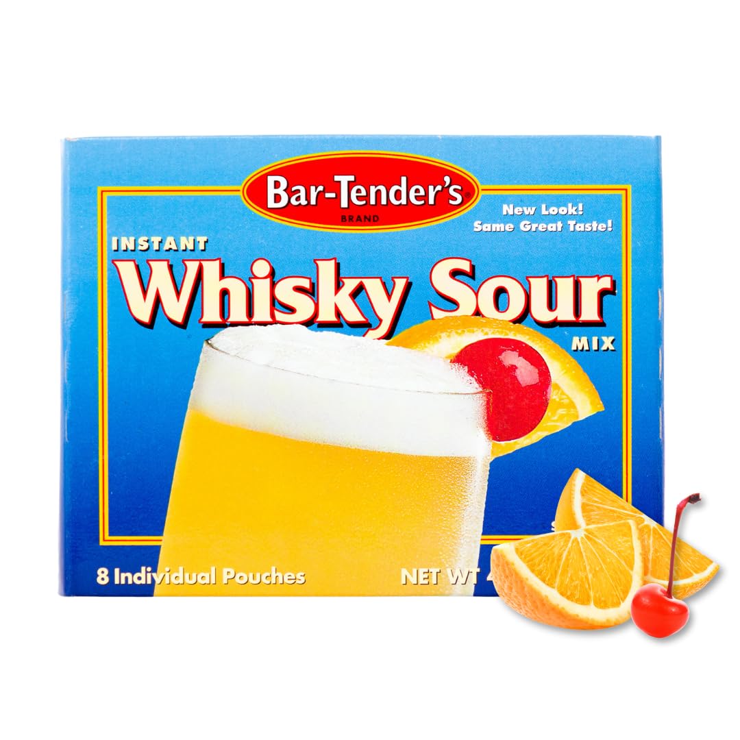 Bar-Tender's Instant Cocktail Drink Mix, Whiskey Sour, 8 Count (Pack of 3)