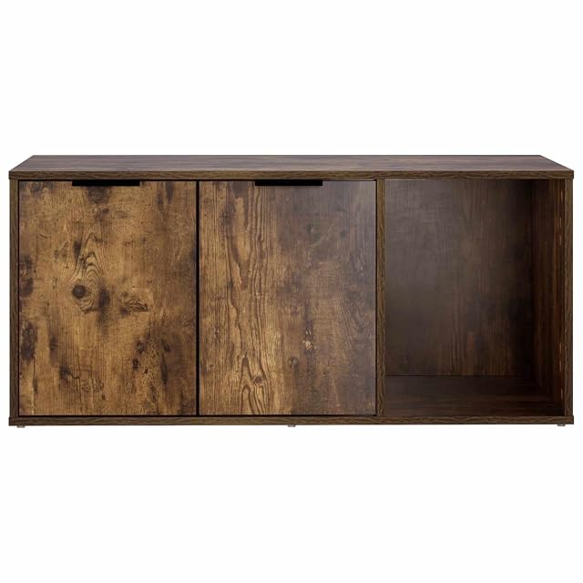 Foto 7 de 8 de vidaXL - Mueble para cajón de gato, roble ahumado, 100 x 49 x 45 cm