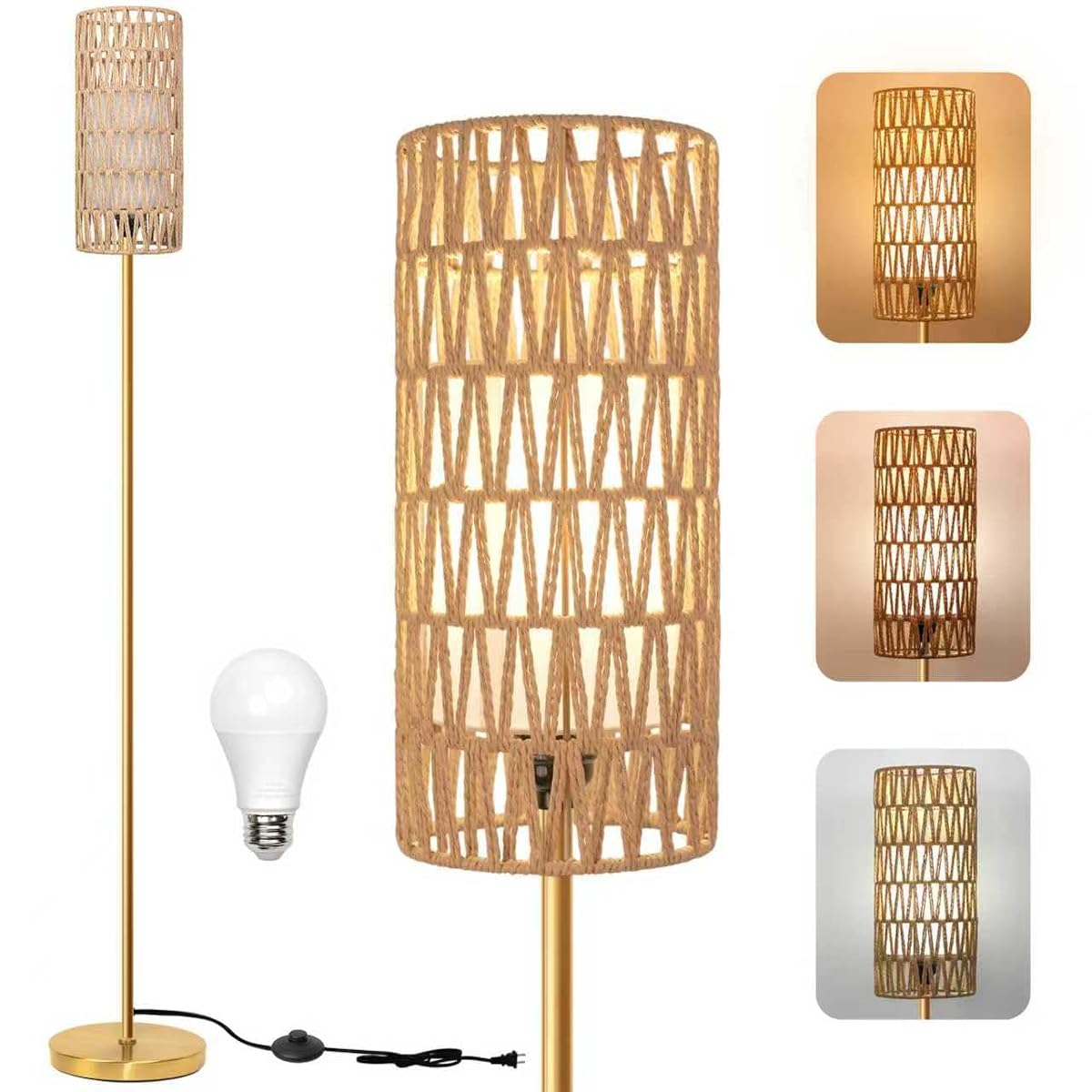 Ruiever Floor Lamp for Living Room Farmhouse Floor lamp Modern Standing lamp