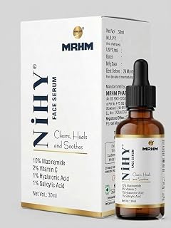 NIHY Face Serum for Glowing Skin By MRHM |10% Niacinamide, Vitamin C, & Hyaluronic Acid (30ml) Price In India