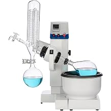 TECHTONGDA Rotary Evaporator with Automatic Lifting, 2L Lab Vacuum Evaporator, Laboratory Equipment Kit with Temperature LCD Display, Rotation Speed 20-200 RPM