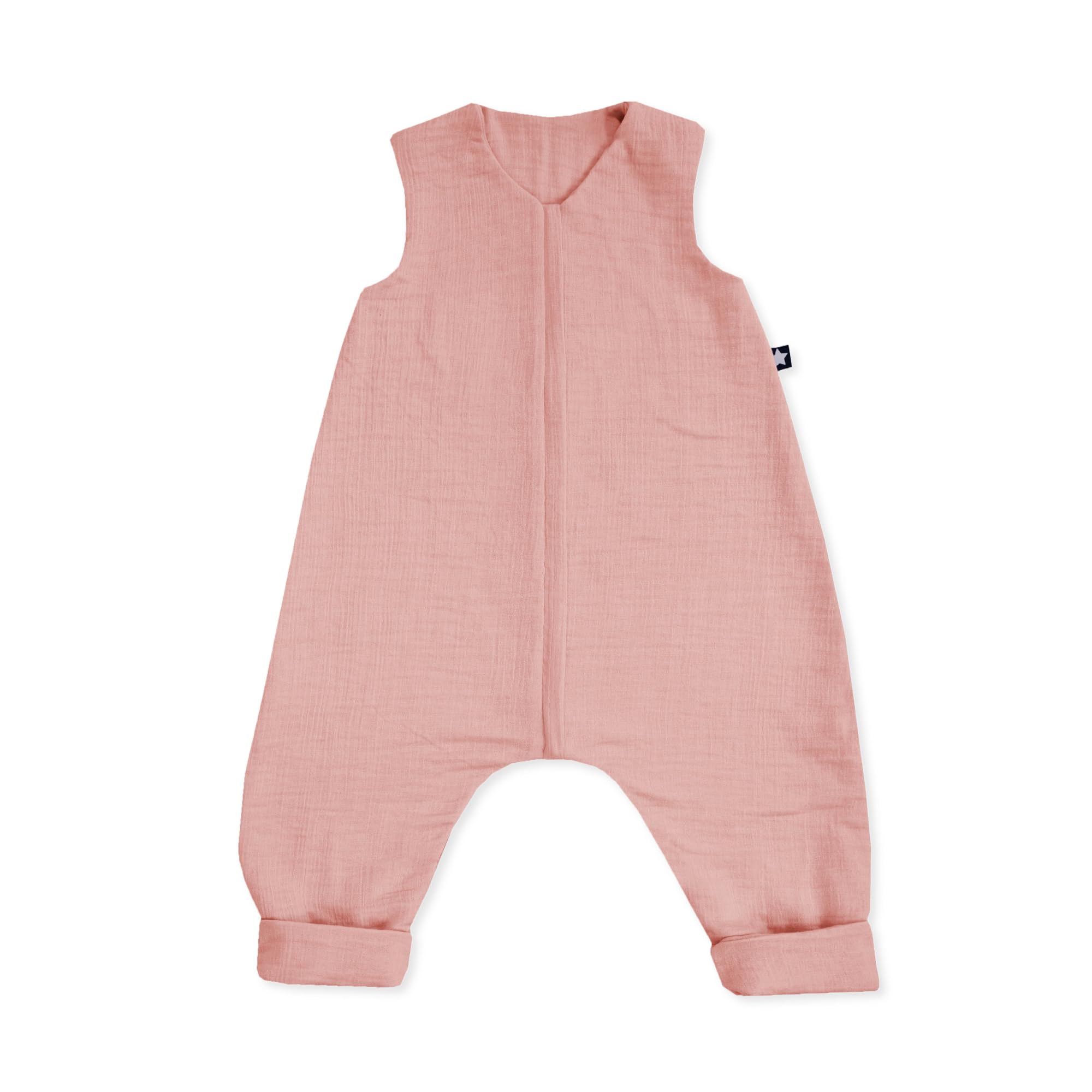 Julius Zöllner Tuta da notte in mussola, 0,5 TOG, lavabile a 40 °C, made in Germany, OEKO TEX Standard 100, rosa