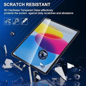 [TECH UK] 2 Pack Screen Protector for iPad A16 2025 11th / 10th Generation (2025/2022,11 inch/10.9 Inch) Tempered Glass Screen Film Guard -Clear