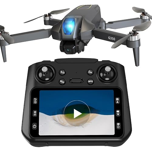 Drone with 1080P Camera for Adults, GPS Drone with 4.5″LCD Screen Remote