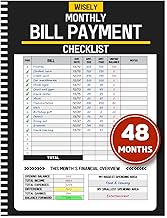 Monthly Bill Payment Checklist: Bill Tracker Notebook, 48 Months Guide for Families & Money Managers, Debt Payoff Planner, 960 Billing Records Included!