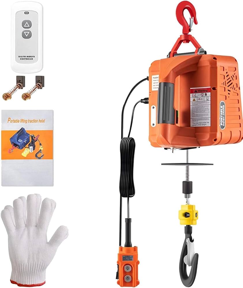 電動ウインチ電動ホイスト1500W (500KGリフト高さ7.6M)1471 電動ウインチ電動ホイスト1500W (500KGリフト高さ7.6M)1471