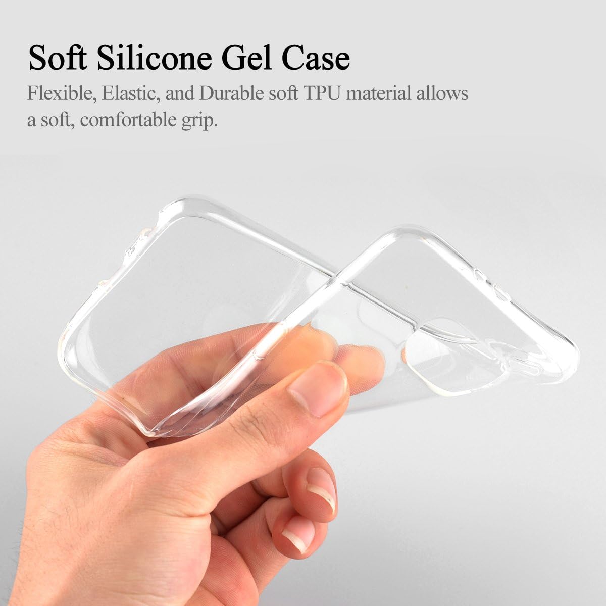 SWEES Phone Case Compatible Samsung Galaxy S6, New Slim Transparent Silicone Gel TPU Cover Compatible Samsung Galaxy S6 2015, Scratch Resistant [Clear View CASE], Crystal Clear Design