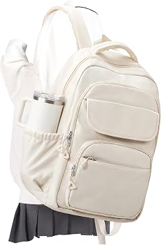 Cute School Backpack Girls,School Bag College Student Multi Pocket Backpack