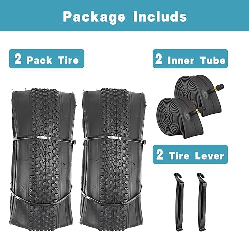 Miniatura 9 de Paquete de 2 neumáticos de bicicleta de 1416"18"20"26"x2.125" con o sin tubos interiores 14161820x1.751.952.125 AV 1.260 in válvulas Schrader para