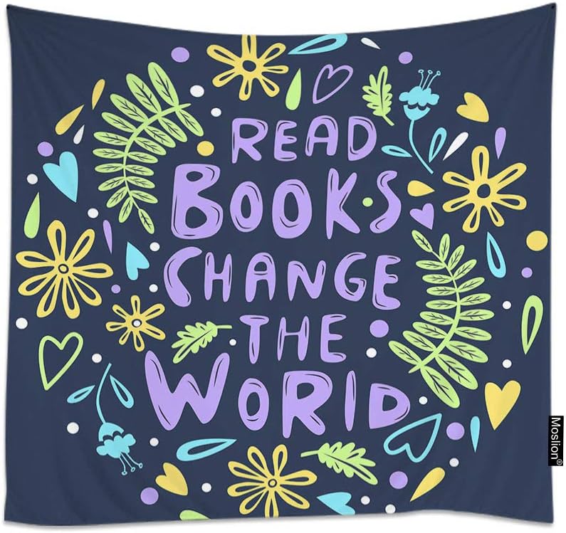 Moslion Motivational Quote Tapestries Word Read Books