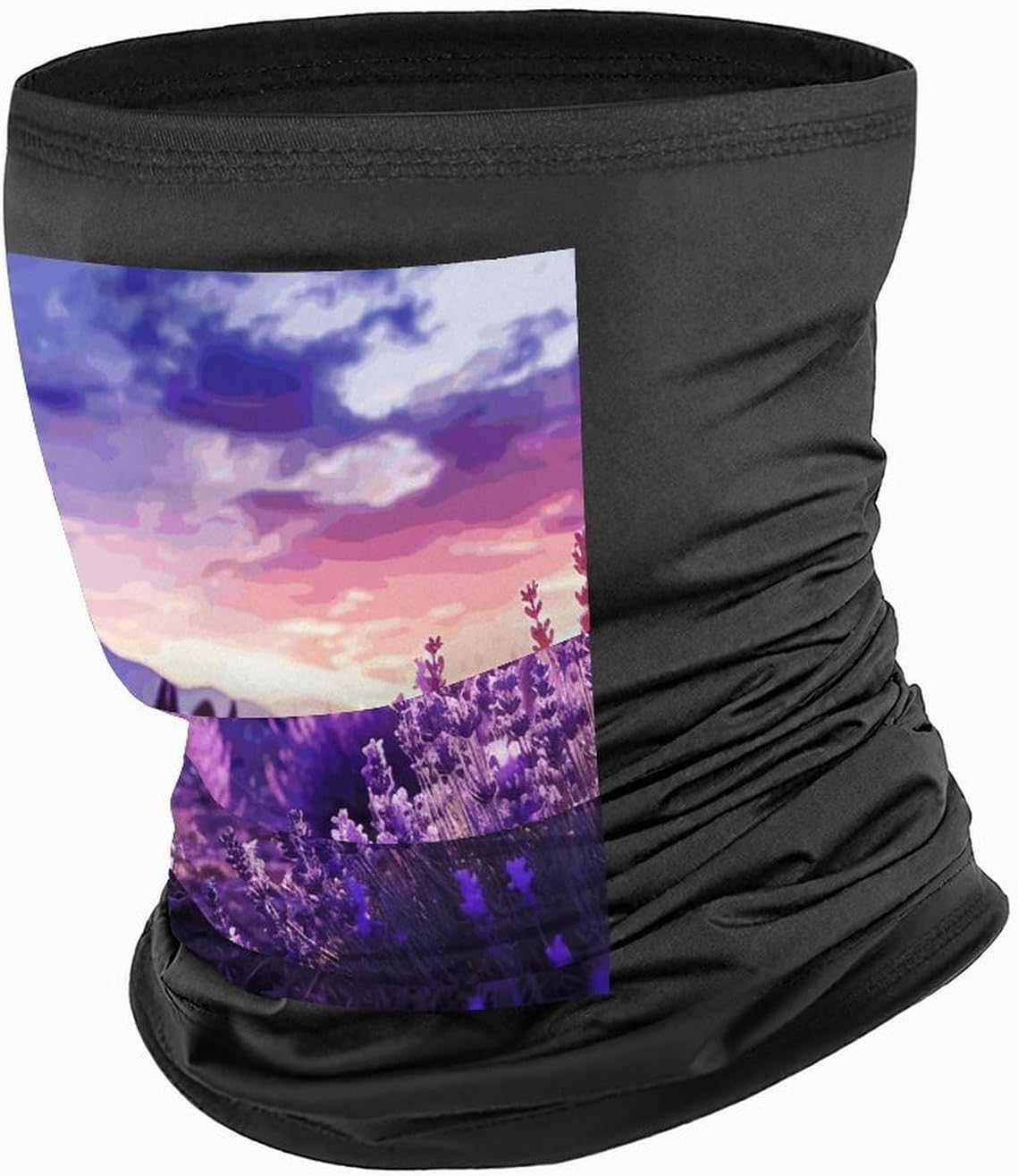Purple Lavender Face Mask for Men Women,Neck Gaiter Sunscreen Breathable,Face Cover for Skiing Fishing Hiking Cycling
