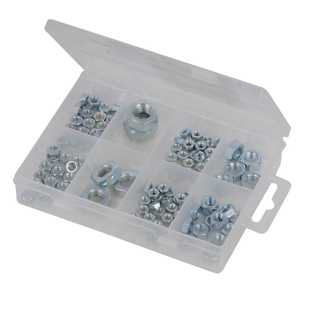 Silverline Assorted 719790 Hexagon Nuts - Pack Of 108