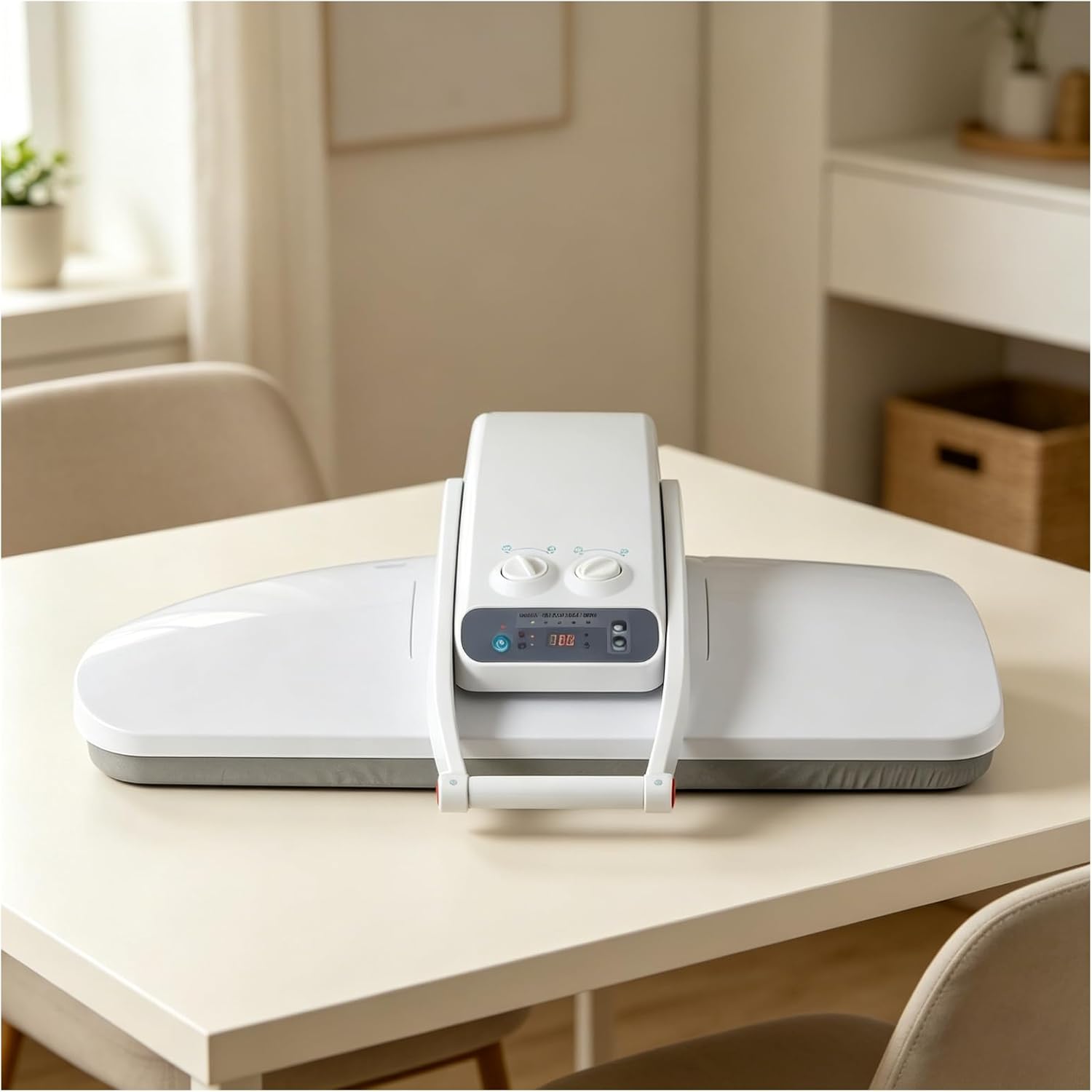 1400W/1800W Oversize Pressing Iron, 25.59×9.4"/31.49×12.2" Ironing Zone, Steam Burst, with LCD Screen, for Clothes, Sheets, and Fabrics, for Heavy-Duty Laundry Use 1400W
