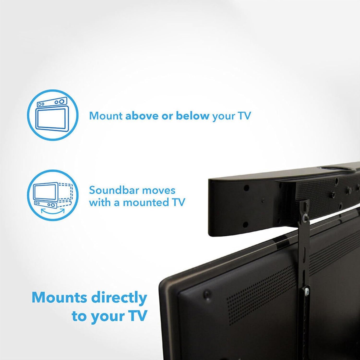 Functional Speakers Mount Compatible for Multiple Brands and 600x400mm Wall Mounted Displays Holder with Screws Mounting Set for Soundbar