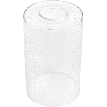 Clear Glass Shade Replacement, Cylinder Bubble Glass Shade, Elegante Clear Glass Shade for Light Fixtures, Bathroom Light, Chandelier, Pendant Light, 5.9in Height,3.94in Diameter