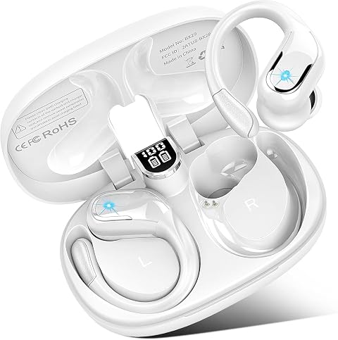Auriculares Inalámbricos Bluetooth Deportivos【NEW】,70H Cascos Bluetooth 5.4 | HiFi Estéreo, 4 Mics ENC, Cascos Inalámbricos con Driver de 14,2 mm, Ganchos Ergonómicos, IP7 Auriculares Running para Correr