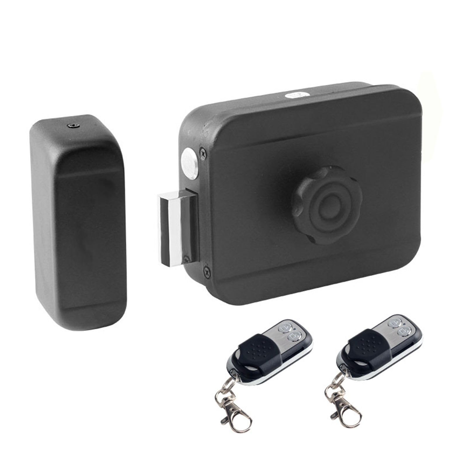 Cerradura Electrónica Inteligente Invisible de Puerta de Seguridad con Control Remoto, Negro
