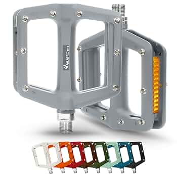 Pedali Bici In Nylon Con Riflettori - 9/16", Per MTB, Gravel O City Bike, Con Cuscinetti Sigillati - Foto 5