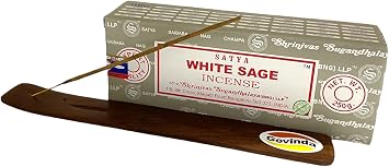 Govinda - Bangalore BNG White Sage Argarbatti 250 Grams with Incense Holder
