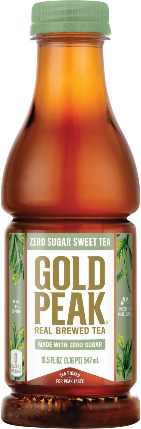 Amazon.com : Gold Peak Unsweetened Black Iced Tea Drink, 16.9 fl oz, 6 ...