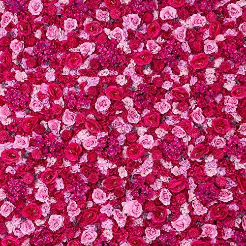 ProPhotoConnect Quality 12 Panels Set 3D Artificial Flower Wall Party Home Store Photo Decor Backgound Size 64"x72"