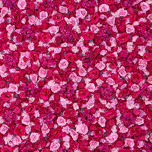 Prophotoconnect Quality 12 Panels Set 3D Artificial Flower Wall Party Home Store Photo Decor Backgound Size 64"X72" #TOP1