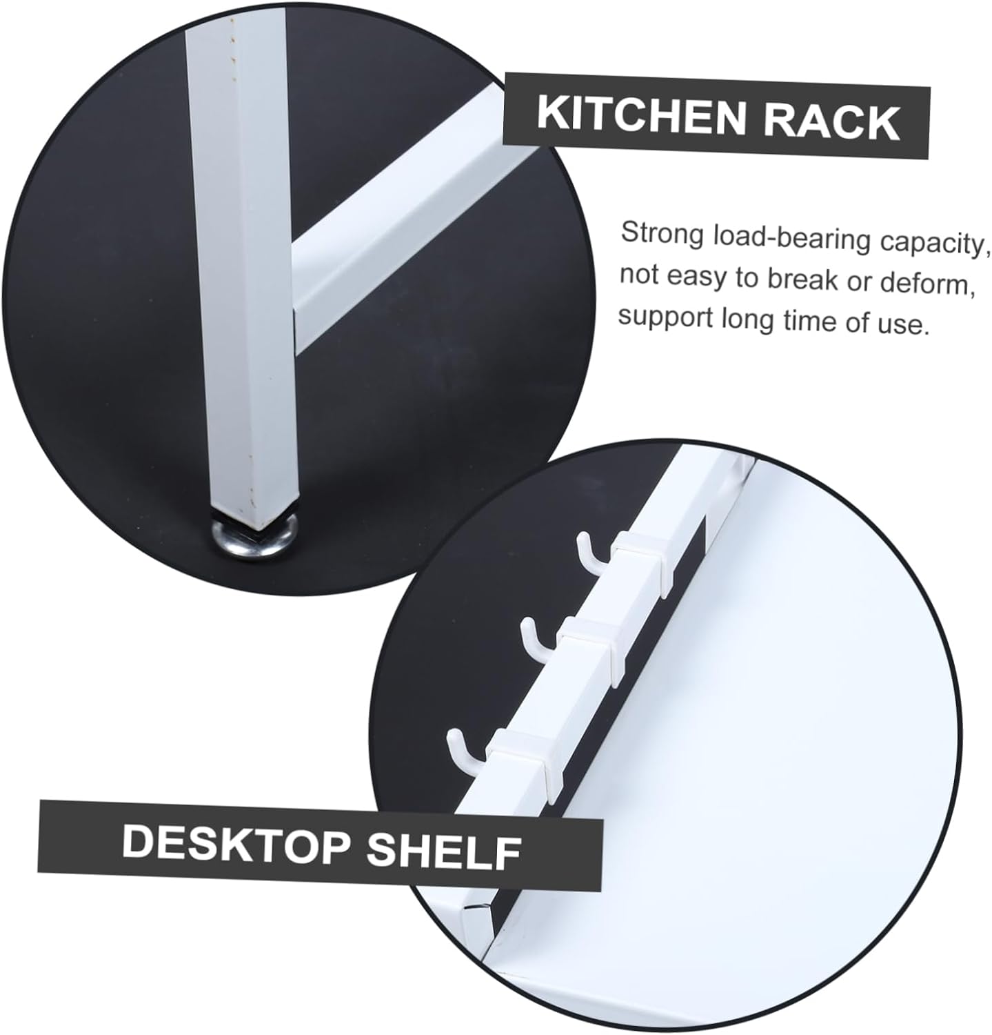 IMIKEYA Multifunctional Retractable Kitchen Storage Rack Heavy Duty Oven Shelf for Microwave and Rice Cooker Bathroom Countertop Organizer White
