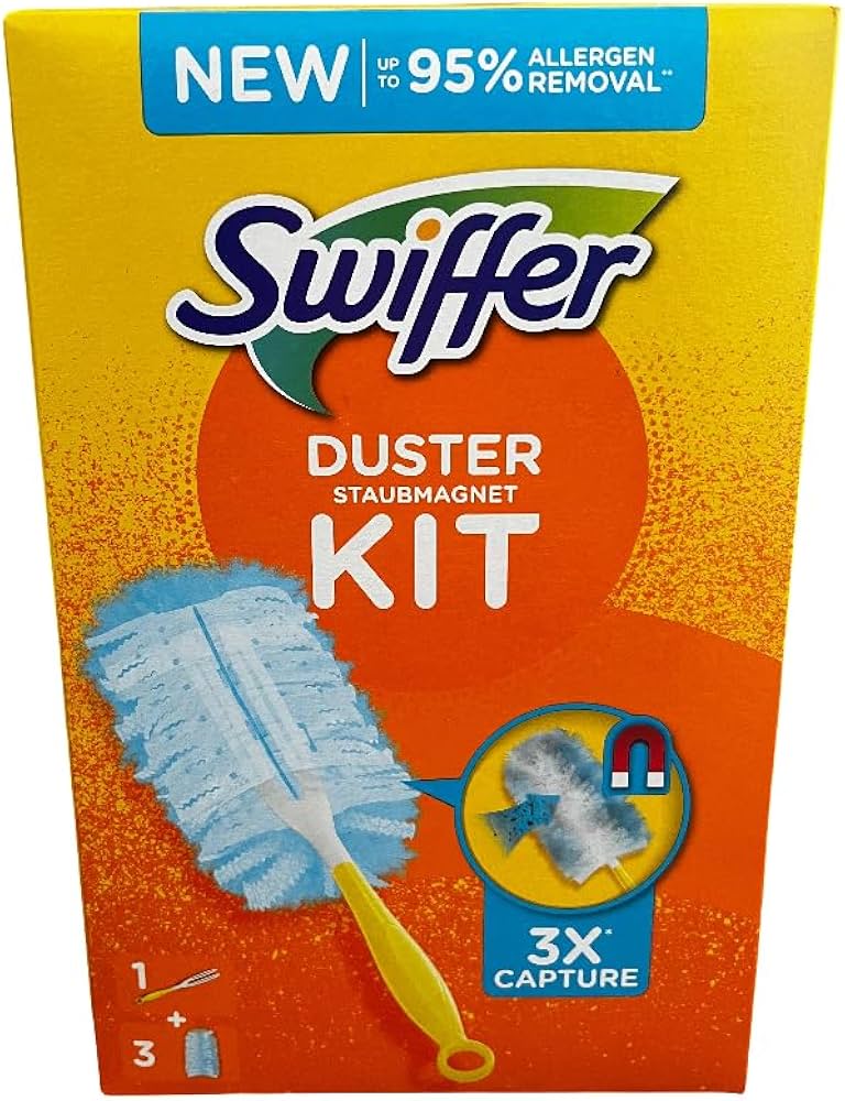 Swiffer Duster Ricambi Per Piumino Cattura Polvere 16, Catturano E Intrappolano Fino a 3 Volte più Polvere e Peli Rispetto a un Piumino Tradizionale, Blu, 16 Unità (Confezione da 1