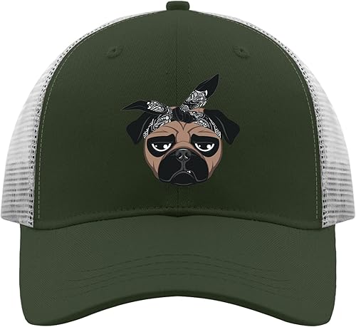 Gorra de béisbol con diseño de perro Pug, gorras de béisbol vintage para hombre