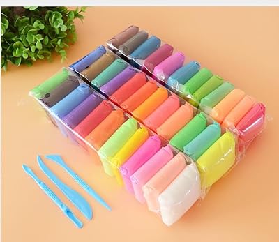 Eclet (Pack of 12) Air Dry Clay, Colorful Children Soft Clay, Creative Art Crafts, Gifts for Kids-Multi Color. Non-Toxic