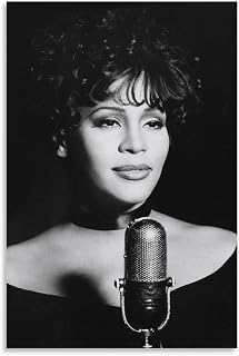 JIANGHA Whitney Houston Canvas Poster Bedroom Decoration Landscape Office Valentine's Birthday Gift Unframe-style12x18inch(30x45cm)