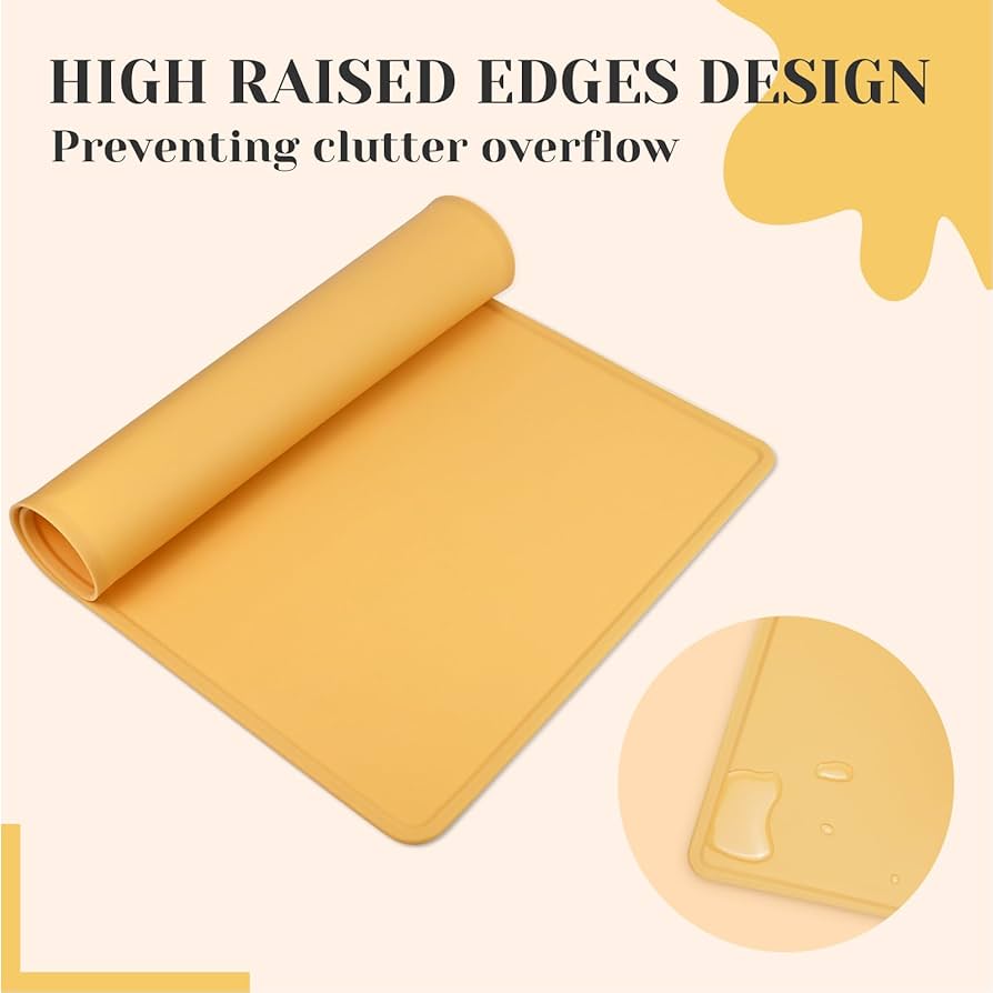 Silikon Malunterlage 60x40cm - Wiederverwendbare Bastelmatte Mit Magnetclip